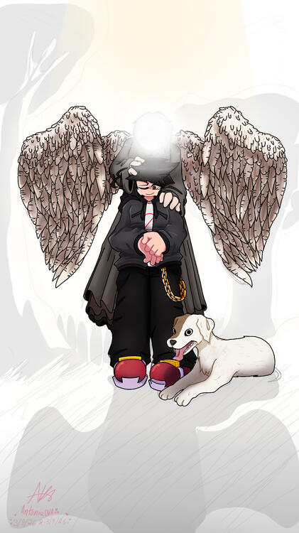 She's Always by your side. - 2 Full Body's + Animal Full Body + sketch/simple background