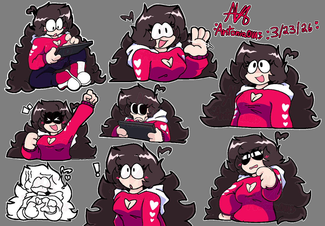 Antonia Frickbears 3 Styled Stickers/Doodles